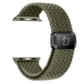 Nylonowy pasek do zegarka Bizon Strap Watch Trenza do Apple Watch 38/40/41/42 mm, ciemnozielony (3/3)