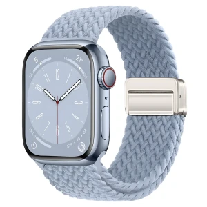Nylonowy pasek do zegarka Bizon Strap Watch Trenza do Apple Watch 38/40/41/42 mm, błękitny