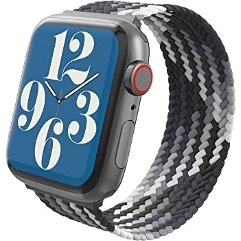 Pasek Zagg Gear4 Braided Watch Band do Apple Watch 44/45/46/49 mm rozmiar M, szaro-biały (3/4)