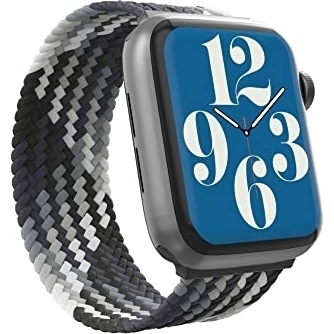 Pasek Zagg Gear4 Braided Watch Band do Apple Watch 44/45/46/49 mm rozmiar M, szaro-biały (4/4)