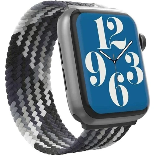 Pasek Zagg Gear4 Braided Watch Band do Apple Watch 38/40/41/42 mm rozmiar M, szaro-biały (1/3)