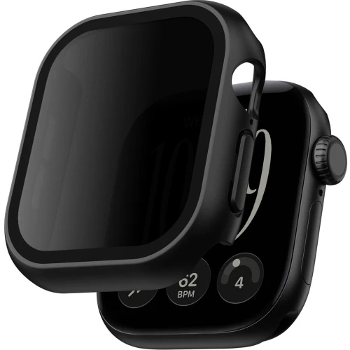 Etui + szkło prywatyzujące Tech-Protect Defense Privacy do Apple Watch Series 12 42mm, czarne (1/9)