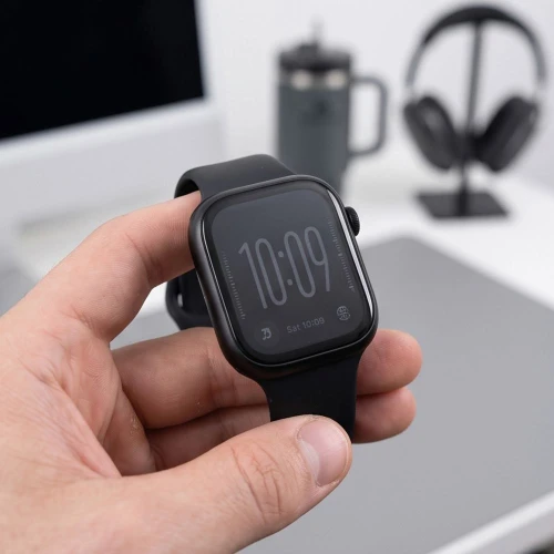 Etui + szkło prywatyzujące Tech-Protect Defense Privacy do Apple Watch Series 12 42mm, czarne (4/9)
