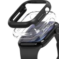 Etui Ringke Slim do Apple Watch Series 12 46mm, 2 sztuki, przezroczyste, czarne matowe (2/6)
