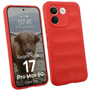 Pancerne etui Bizon Case Tur do Xiaomi Redmi Note 17 Pro Max 5G, czerwone