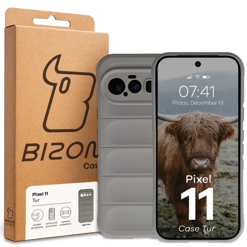 Pancerne etui Bizon Case Tur do Google Pixel 11, jasnoszare (8/8)