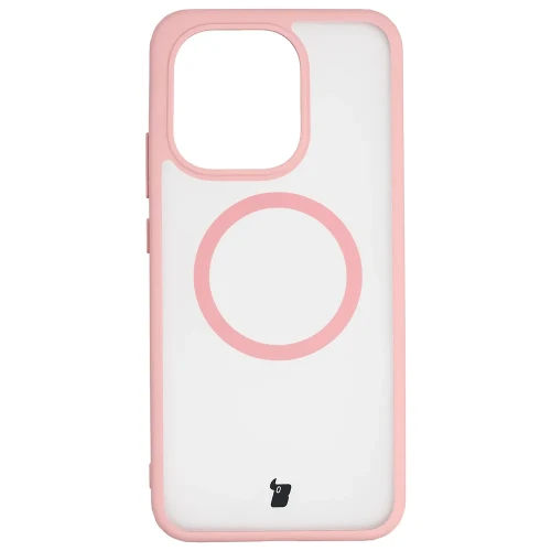 Etui z pierścieniem magnetycznym + szkło hartowane Bizon MatteO Pack do Xiaomi Redmi Note 17 Pro 5G, przydymione-jasnoróżowe (2/9)