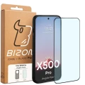 Etui + szkło hartowane Bizon Angelo Pack do Vivo X500 Pro, przydymione z czarną ramką (8/8)