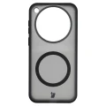 Etui z pierścieniem magnetycznym Bizon Case MatteO do Vivo X500 Pro, przydymione-czarne (2/7)