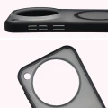 Etui z pierścieniem magnetycznym Bizon Case MatteO do Vivo X500 Pro, przydymione-czarne (4/7)