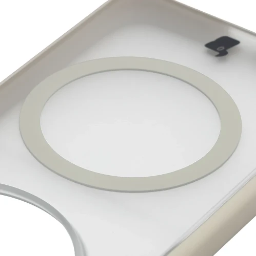Etui z pierścieniem magnetycznym Bizon Case MatteO do Vivo X500 Pro, przydymione-beżowe (3/7)