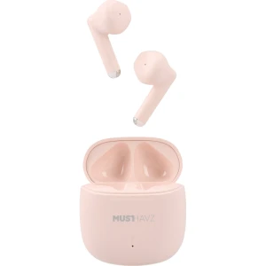 Bezprzewodowe słuchawki douszne Musthavz True Wireless Earphone Lite, Bluetooth 5.4, różowe