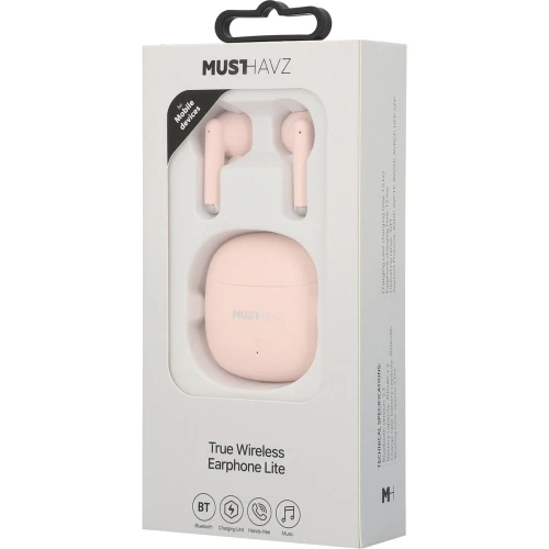 Bezprzewodowe słuchawki douszne Musthavz True Wireless Earphone Lite, Bluetooth 5.4, różowe (5/5)