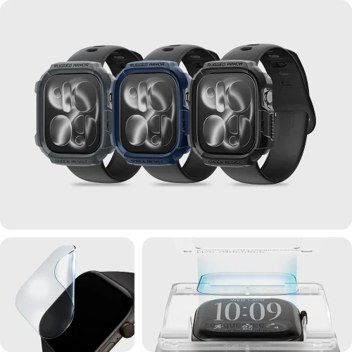 Folia + Aplikator Spigen Elite Shield EZ Fit 2-Pack do Apple Watch Series 12 42mm (4/11)