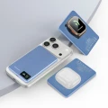 Magnetyczny powerbank indukcyjny do MagSafe 3 w 1 Blavec BJ-03 Ultra Slim 5 000 mAh, 22,5W, USB-C, jasnoniebieski (4/6)