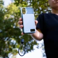 Magnetyczny powerbank indukcyjny do MagSafe 3 w 1 Blavec BJ-03 Ultra Slim 5 000 mAh, 22,5W, USB-C, jasnoniebieski (6/6)