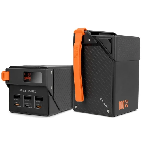 Powerbank Blavec BJ-50 Tytan 50 000 mAh, 100W, 3x USB-C, 3x USB-A, + kabel USB-C, czarny (3/8)