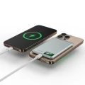 Magnetyczny powerbank indukcyjny do MagSafe 3 w 1 Blavec BJ-03 Ultra Slim 5 000 mAh, 22,5W, USB-C, szary (4/18)