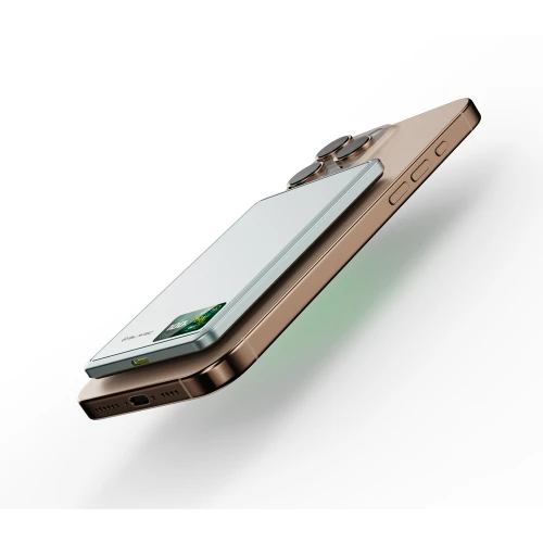 Magnetyczny powerbank indukcyjny do MagSafe 3 w 1 Blavec BJ-03 Ultra Slim 5 000 mAh, 22,5W, USB-C, szary (10/18)