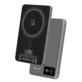 Magnetyczny powerbank indukcyjny do MagSafe 3 w 1 Blavec BJ-03 Ultra Slim 5 000 mAh, 22,5W, USB-C, szary (18/18)