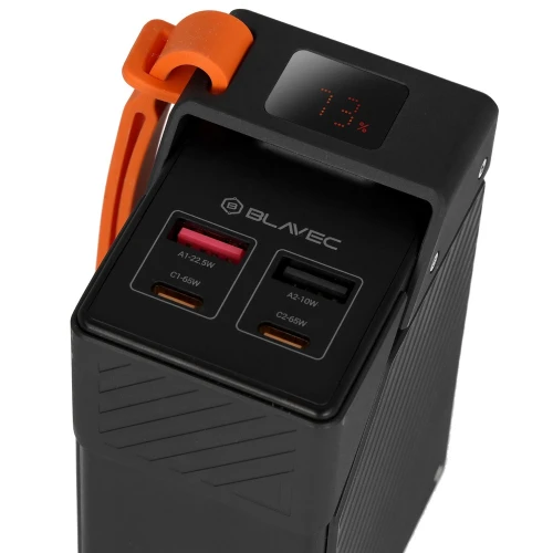 Powerbank Blavec BJ-50 Tytan 30 000 mAh, 65W, 2x USB-C, 2x USB-A, + kabel USB-C, czarny (8/8)