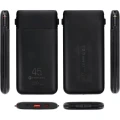 Powerbank Forcell F20K6, 20000 mAh, USB-C, USB-A, 45W, 3A, PD, QC 3.0 z wbudowanymi kablami USB-C i Lightning, czarny (9/10)