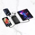 Powerbank Forcell F20K6, 27000 mAh, USB-C, USB-A, 65W, 3A, PD, QC 3.0 z wbudowanymi kablami USB-C i Lightning, czarny (3/5)