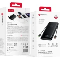 Powerbank Forcell F20K6, 27000 mAh, USB-C, USB-A, 65W, 3A, PD, QC 3.0 z wbudowanymi kablami USB-C i Lightning, czarny (5/5)