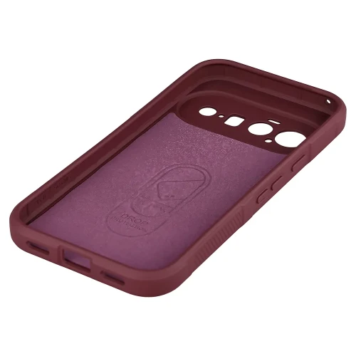 Pancerne etui + szkło hartowane Bizon Tur Pack do Google Pixel 11, burgundowe (5/10)