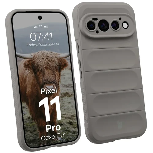 Pancerne etui Bizon Case Tur do Google Pixel 11 Pro, jasnoszare (1/8)