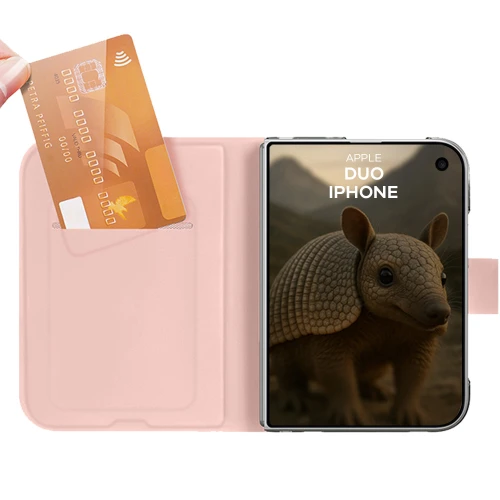Etui z klapką Dux Ducis Skin Pro do iPhone Duo, różowozłote (2/11)