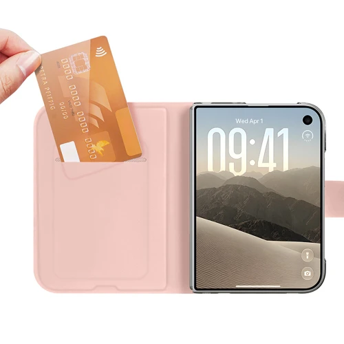 Etui z klapką Dux Ducis Skin Pro do iPhone Duo, różowozłote (6/11)