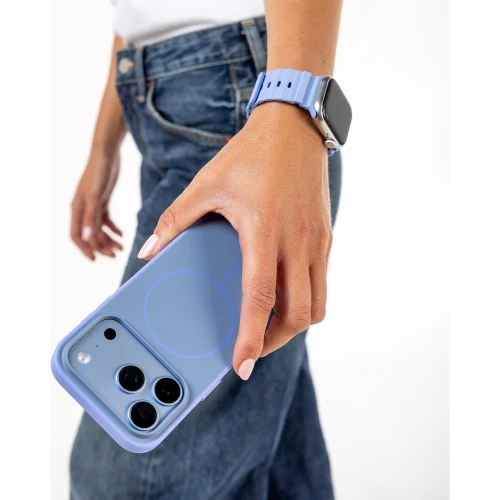 Etui Puro Blend Mag do iPhone 18 Pro Max / 17 Pro Max do MagSafe, jasnoniebieskie (9/10)