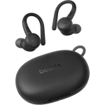 Słuchawki douszne bezprzewodowe z mikrofonem Belkin SoundForm ActiveFit IP54 z zaczepami, czarne