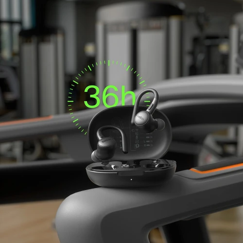 Słuchawki douszne bezprzewodowe z mikrofonem Belkin SoundForm ActiveFit IP54 z zaczepami, czarne (6/13)