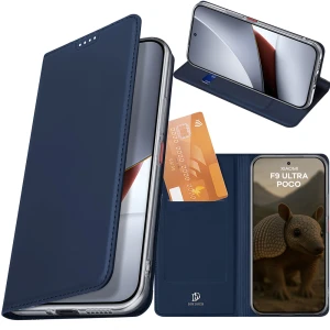 Etui z klapką Dux Ducis Skin Pro do Xiaomi POCO F9 Ultra, granatowe