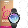 Folia ochronna na ekran zegarka Bizon Watch Film HydroFlex do Huawei Watch 6 46 mm, 3 sztuki (1/5)