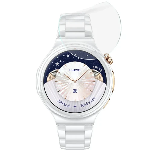 Folia ochronna na ekran zegarka Bizon Watch Film HydroFlex do Huawei Watch 6 Pro 43 mm, 6 sztuk (5/5)