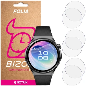 Folia ochronna na ekran zegarka Bizon Watch Film HydroFlex do Huawei Watch 6 46 mm, 6 sztuk