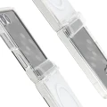Etui brokatowe z pierścieniem magnetycznym Bizon Case SparklO do Galaxy Z Flip8, przezroczyste z brokatem (4/6)