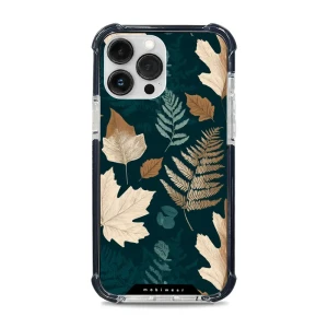 Etui ochronne do iPhone 13 Pro Max do MagSafe, Mobiwear Elite Bumper, zielnik z liści i paproci