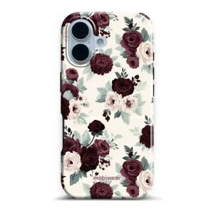 Etui ochronne do iPhone 17, Mobiwear Elite Pro MagSafe, róże z szałwią na kremie