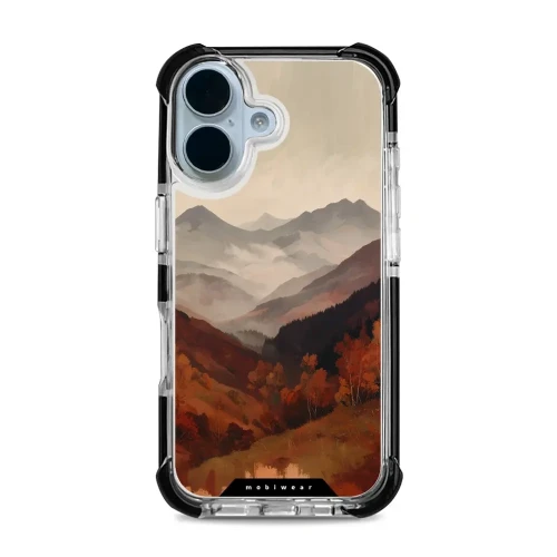 Etui ochronne do iPhone 17 do MagSafe, Mobiwear Elite Bumper, mglista dolina w górach