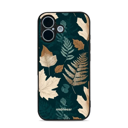 Etui ochronne do iPhone 17, Mobiwear Glossy Case, zielnik z liści i paproci