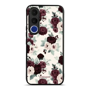 Etui ochronne do vivo V70 FE 5G, Mobiwear Glossy Case, róże z szałwią na kremie