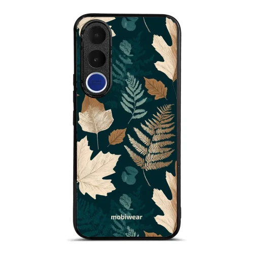 Etui ochronne do vivo V70 FE 5G, Mobiwear Glossy Case, zielnik z liści i paproci