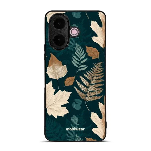 Etui ochronne do vivo V60 Lite 5G, Mobiwear Glossy Case, zielnik z liści i paproci