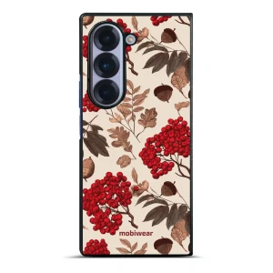 Etui ochronne do Galaxy Z Fold6, Mobiwear Glossy Case, jarzębina na ecru