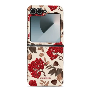 Etui ochronne do Galaxy Z Flip7 FE, Mobiwear Elite Pro, jarzębina na ecru