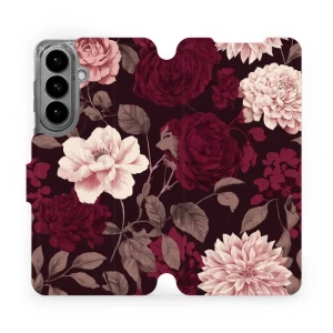 Etui z klapką do Galaxy S26 Plus, Mobiwear Book, wino i dalie